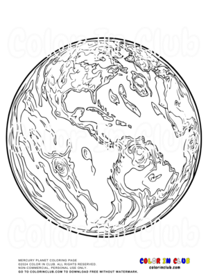 Mercury Planet Coloring Page