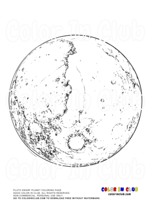 Pluto Dwarf Planet Coloring Page