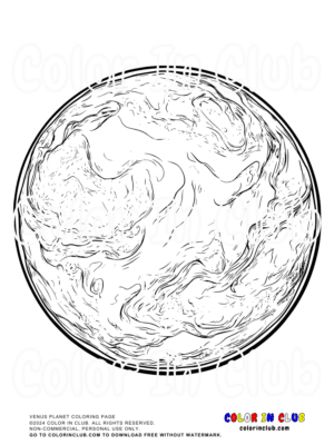 Venus Planet Coloring Page